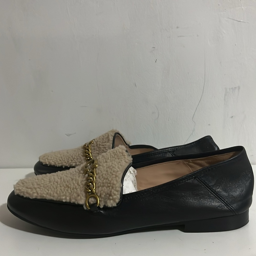 Coach helena loafer shearling Women's Black and Cream Loafers US 9 - Picture 8 of 12